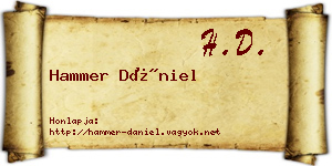 Hammer Dániel névjegykártya